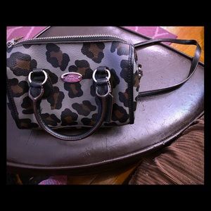 COACH mini gray ocelet crossbody bag